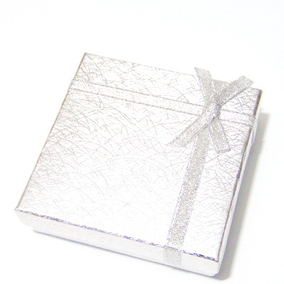 Cutie cadou argintie, 8.5x8.5x2.5 cm
