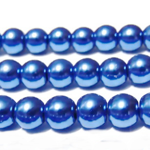 Perle sticla albastre, 10mm
