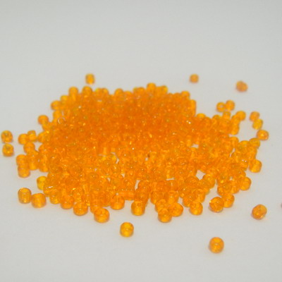 Margele nisip, portocalii, transparente, 2mm