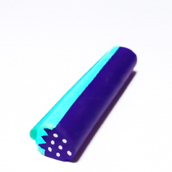 Bete fimo albastru cu verde, 8-11mm, lungime 5cm