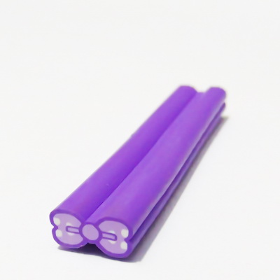 Bete fimo fundita violet, 10x15mm, lungime: 5cm