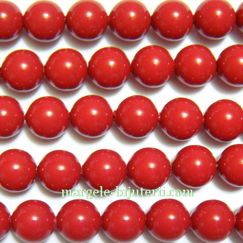 Swarovski Elements, Pearl 5810 Crystal Red Coral 6mm