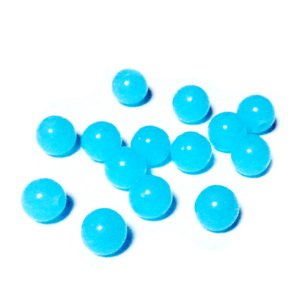 Margele plastic, sferice, albastru deschis, 6mm