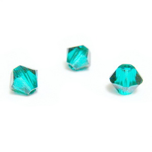Swarovski Elements, Bicone 5328-Emerald, 4mm