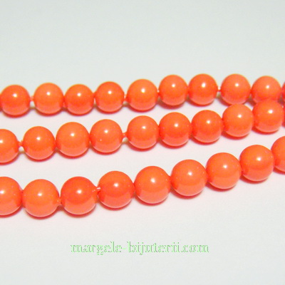 Perle stil Mallorca, portocalii, 5.5mm