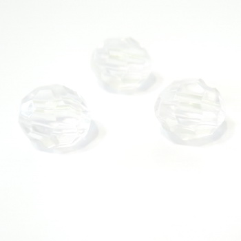 Margele plastic fatetate transparente 6mm