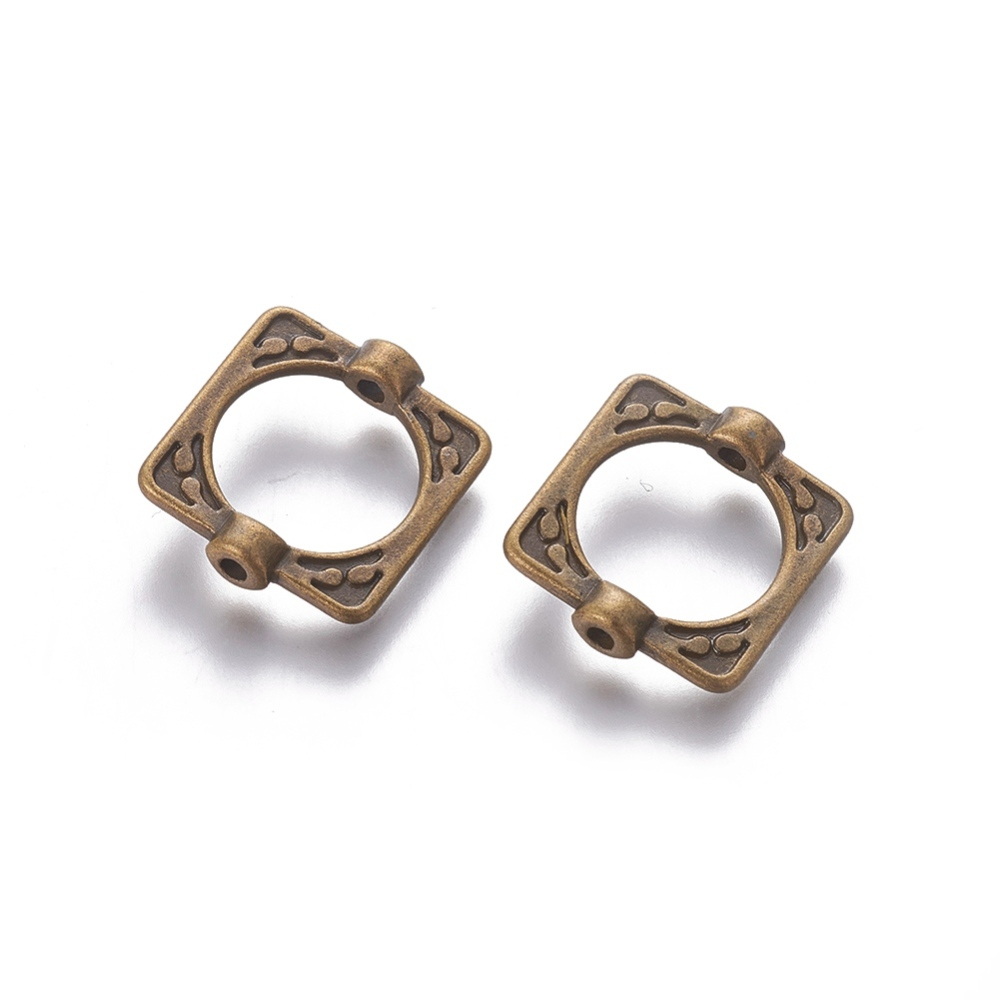 Distantier bronz, patrat, 16x14x3mm 1 buc