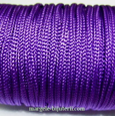 Snur violet, rasucit, 3mm 1 m