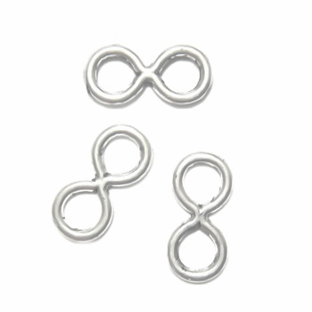 Link argintiu antichizat, 17x8x1.5mm 1 buc