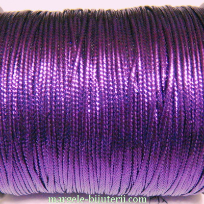 Fir lurex violet, plat, 1mm 5 m