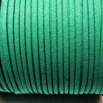 Snur faux suede, verde, grosime 3x1.5mm 1 m