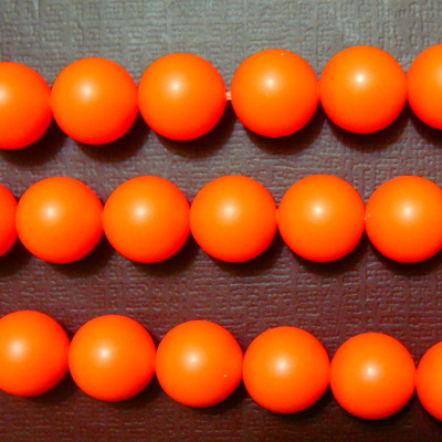 Swarovski Elements, Pearl 5810 Crystal Neon Orange 8mm 1 buc