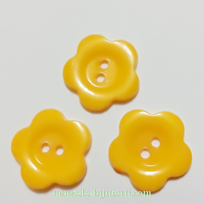 Nasturi plastic portocaliu, floare 22x2mm 1 buc