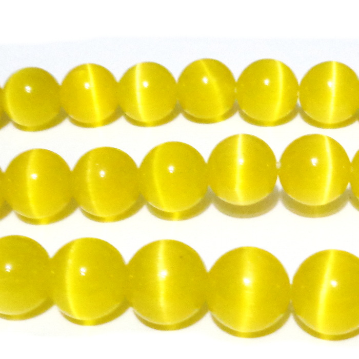 Ochi de pisica galben, 9.5 mm 1 buc