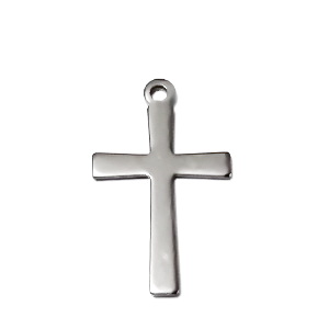 Pandantiv otel inoxidabil 304, cruciulita, 21x12mm 1 buc