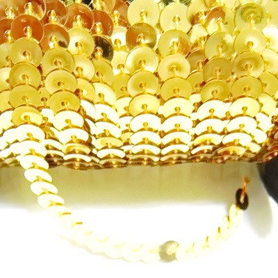 Panglica paiete galben-auriu, 6mm 1 m