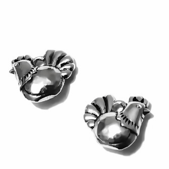 Pandantiv argintiu antichizat, gainusa, 13x13mm 1 buc