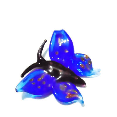 Pandantiv Murano, albastru, fluture 56x45x10 mm 1 buc