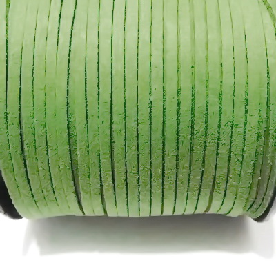 Snur faux suede, verde-kaky, grosime 3x1.5mm 1 m
