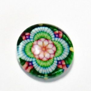 Cabochon sticla, 12mm, ,,Mozaic
