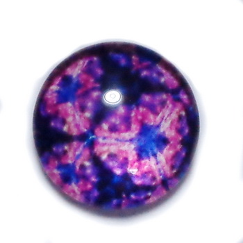 Cabochon sticla, 14mm, ,,Mozaic
