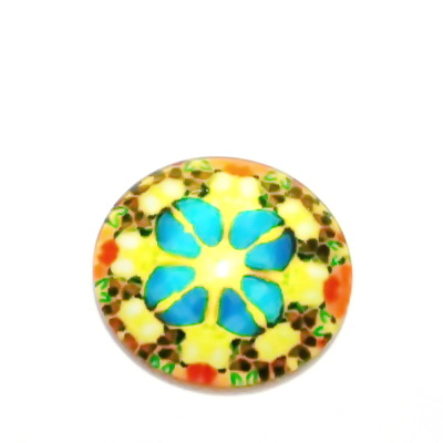 Cabochon sticla, 20mm, ,,Mozaic