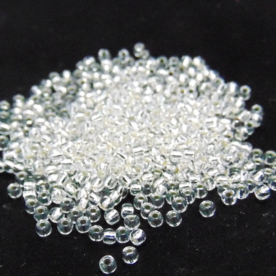 Margele TOHO rotunde, 11/0:  Silver-Lined Crystal 20 g