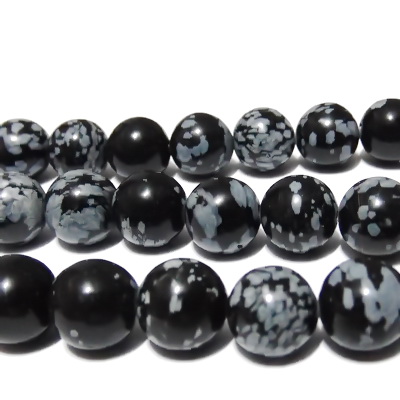 Obsidian fulg de nea 10mm 1 buc