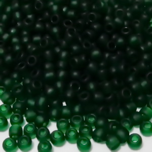 Margele TOHO, rotunde  11/0 : Transparent-Frosted Green Emerald 20 g