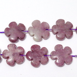 Lepidolit, floare cu 5 petale, 20x6mm 1 buc