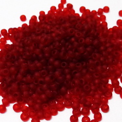Margele TOHO rotunde 11/0 : Transparent-Frosted Ruby 20 g
