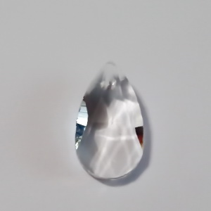 Pandantiv cristal transparent lacrima 16x9x6mm 1 buc