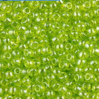 Margele TOHO - rotunde 11/0 : Transparent-Lustered Lime Green 20 g