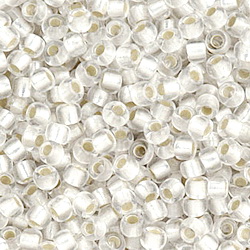 Margele TOHO rotunde 11/0 : Silver-Lined Frosted Crystal 20 g