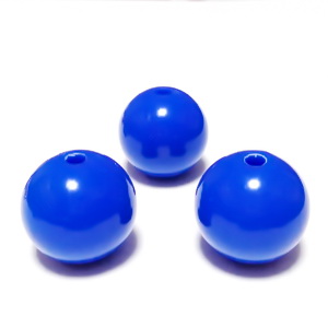 Margele plastic, albastru cobalt, 20mm 1 buc