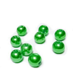 Perle plastic ABS, imitatie perle, verde deschis, 8mm