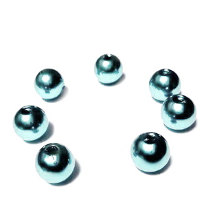 Perle plastic ABS, imitatie perle, albastru-gri, 8mm