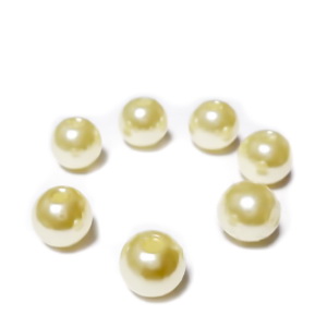 Perle plastic ABS, imitatie perle, crem, 8mm