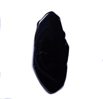Pandantiv agata negru, 78x34x5mm