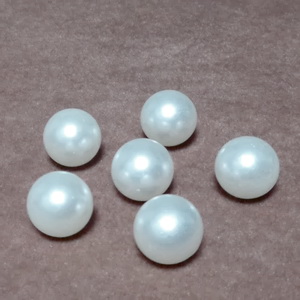 Perle plastic crem, FARA ORIFICIU, 10 mm 1 buc