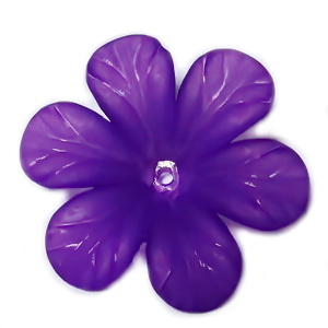 Flori acrilice, frosted, violet, 33x8mm 