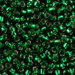 Margele TOHO - rotunde 11/0 : Silver-Lined Green Emerald