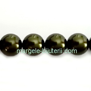 Perle Preciosa Dark Green 6mm 1 buc