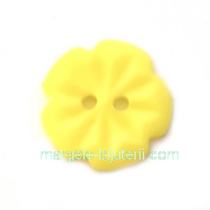 Nasturi plastic galben, floare 15x2.5mm 1 buc