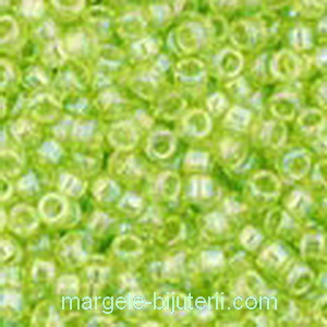 Margele TOHO - rotunde 11/0 : Transparent-Rainbow Lime Green