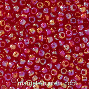 Margele TOHO - rotunde 11/0 : Transparent-Rainbow Ruby 20 g