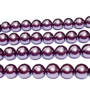Perle stil Mallorca, violet, 6 mm 1 buc