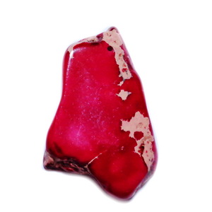 Pandantiv regalit rosu cu jasp imperial, 40X26x5mm 1 buc