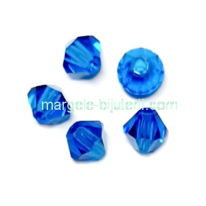 Margele Preciosa biconice Capri Blue - 4mm 1 buc