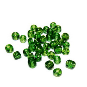 Margele nisip, verde-inchis, transparente, 4mm 20 g